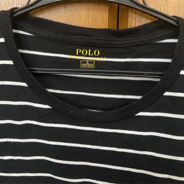 POLO RALPH LAUREN(ポロラルフローレン)の【美品】ポロ ラルフローレン Tシャツ ボーダー 黒 polo メンズのトップス(Tシャツ/カットソー(半袖/袖なし))の商品写真