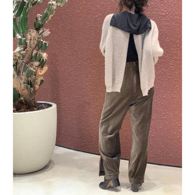 6roku ロク　ベロアパンツ　VELOUR PANTS 34 カーキ 1