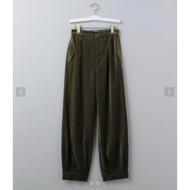 6roku ロク　ベロアパンツ　VELOUR PANTS 34 カーキ 3