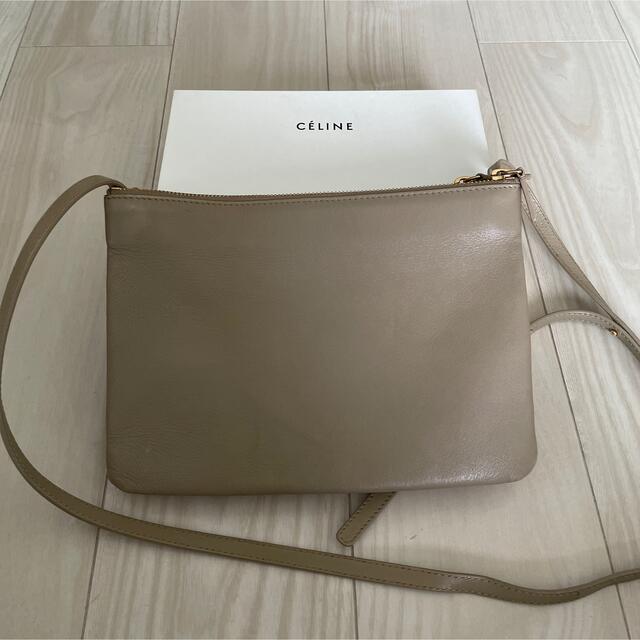 CELINE  セリーヌ　トリオ　ラージ　ベージュ　フィービー期