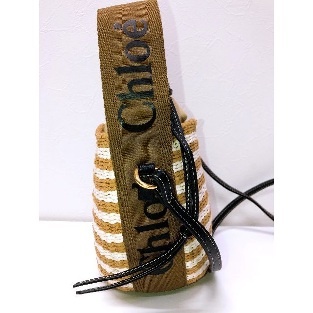 7651】クロエ Chloe WOODY スモール カゴバッグ 斜めがけ 専門店では