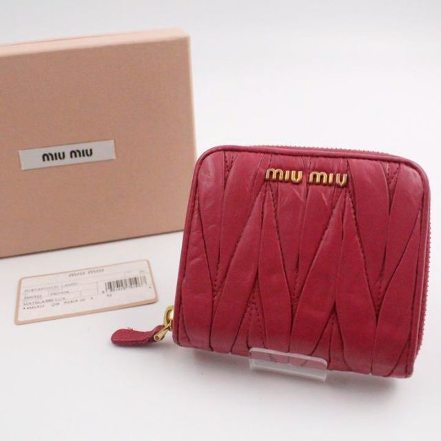 新品未使用◆miumiu 二つ折コンパクト財布 MAGENTA