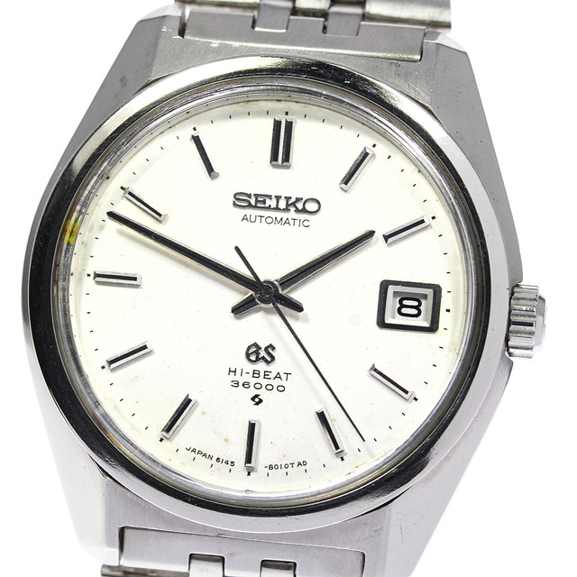 【SEIKO】セイコー グランドセイコー ハイビート デイト 6145-8000 自動巻き メンズ_703759【ev10】