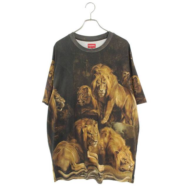 シュプリーム Lion's Den S/S Top ライオンプリントTシャツ メンズ XXL