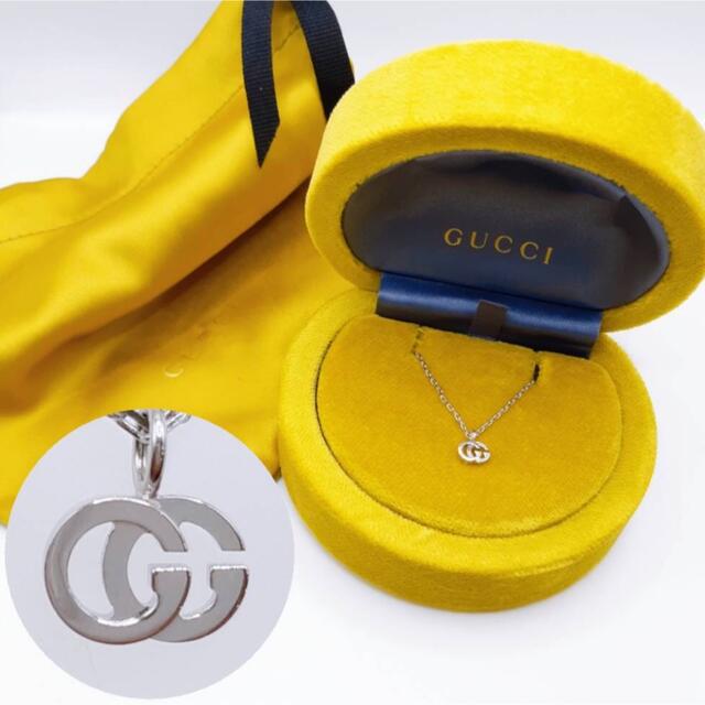 Gucci - GUCCI　グッチ　GGランニングダイヤ付　K18WG　ネックレス
