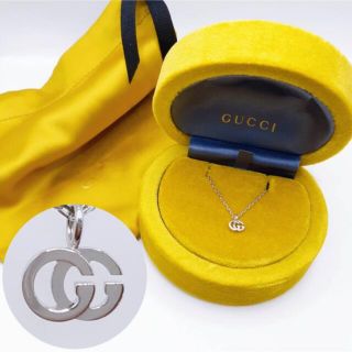 グッチ(Gucci)のGUCCI　グッチ　GGランニングダイヤ付　K18WG　ネックレス(ネックレス)