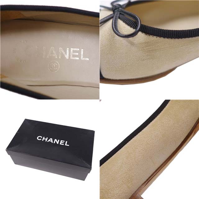 CHANEL(シャネル)のシャネル パンプス バイカラー ココマーク 35 1/2C ベージュ/ブラック レディースの靴/シューズ(ハイヒール/パンプス)の商品写真