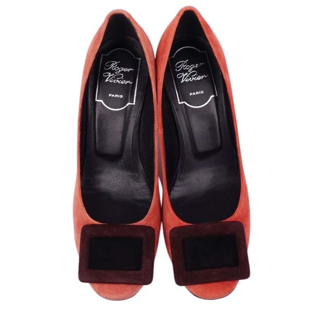 ROGER VIVIER - ロジェヴィヴィエ パンプス プレート スウェードレザー