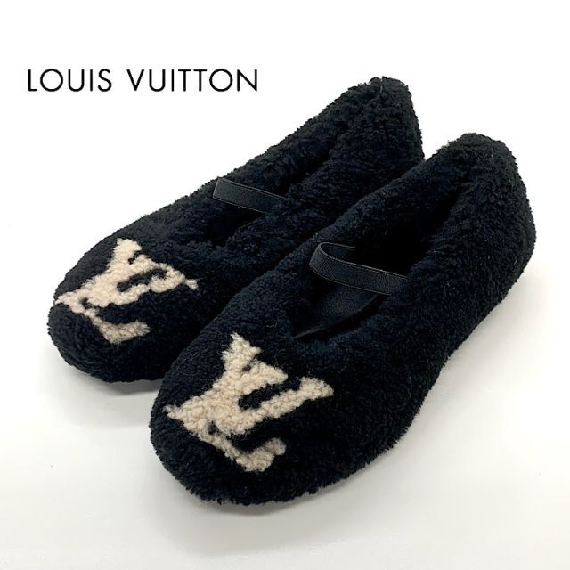 LOUIS VUITTON(ルイヴィトン)の4990 未使用 ヴィトン ポピライン ボア ムートン LV バレエシューズ レディースの靴/シューズ(バレエシューズ)の商品写真