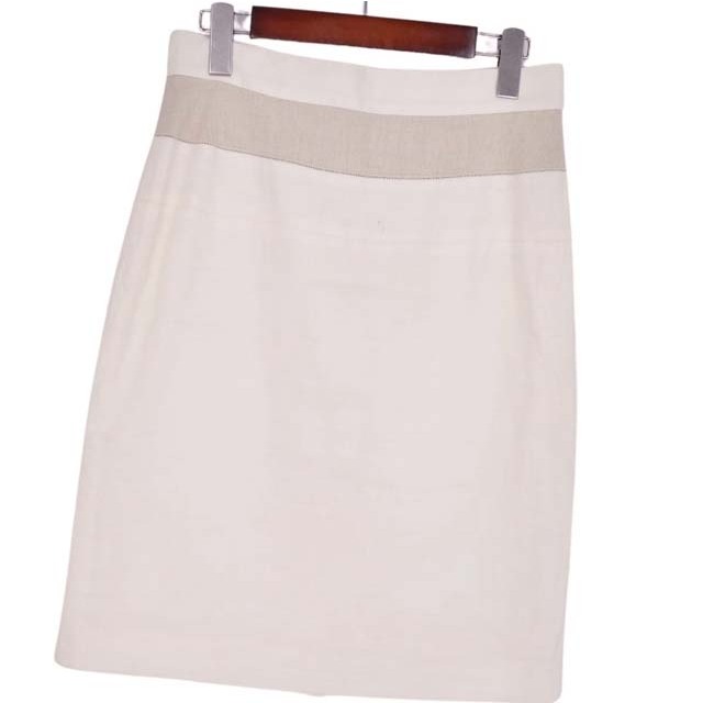 Vintage ロエベ スカート タイトスカート リネン 42 オフホワイト