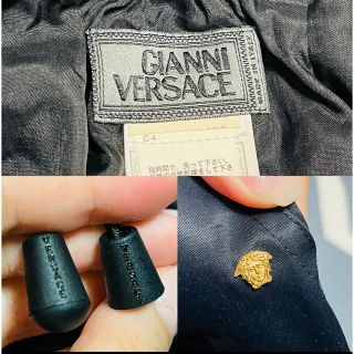 ジャンニヴェルサーチ(Gianni Versace)のヴェルサーチ　ジャンニヴェルサーチ　ウエストゴムスカート　メドゥーサワンポイント(ひざ丈スカート)