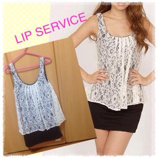 リップサービス(LIP SERVICE)のLIP SERVICE♡レースワンピース(ミニワンピース)