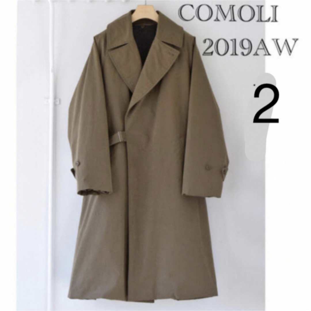 COMOLI コモリ 2019AW タイロッケンコート　カーキ　ライナー付 2