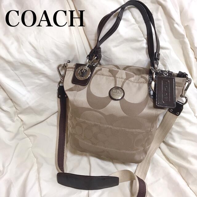COACH(コーチ)の【美品】 COACH  2way シグネチャー ショルダーバッグ トートバッグ レディースのバッグ(ショルダーバッグ)の商品写真