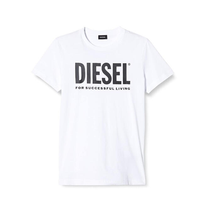 メンズDIESEL Tシャツ ロゴ　半袖　ホワイト  XXL ディーゼル
