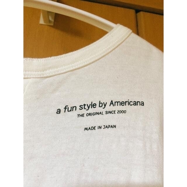 AMERICANA(アメリカーナ)の＜Americana（アメリカーナ）＞バックヘンリーネックTシャツ レディースのトップス(Tシャツ(半袖/袖なし))の商品写真