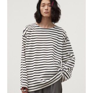 【WYM LIDNM】BORDER WIDE  L/S-TEE(Tシャツ/カットソー(七分/長袖))