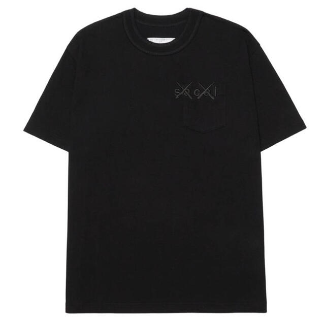 【サイズ3】sacai x KAWS Embroidery hoodie 黒black黒