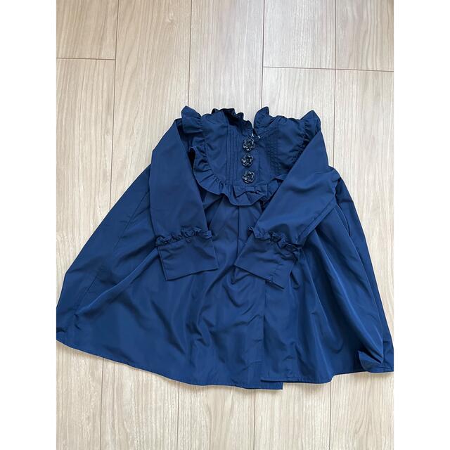 mezzo piano(メゾピアノ)の新品未使用🌸メゾピアノ　ピンタックレインコート キッズ/ベビー/マタニティのキッズ服女の子用(90cm~)(コート)の商品写真