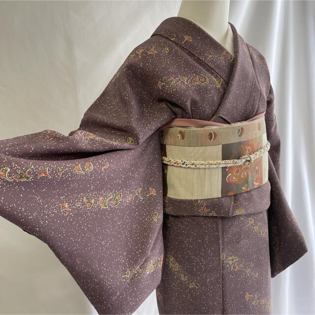美品♪一点物!!【新品躾糸付き】高級 オーダーメイド 【正絹 鮫小紋