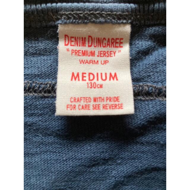 DENIM DUNGAREE(デニムダンガリー)の【サイズ130】デニムダンガリー ラグランシャツ フットボールシャツ 七分 長袖 キッズ/ベビー/マタニティのキッズ服男の子用(90cm~)(Tシャツ/カットソー)の商品写真