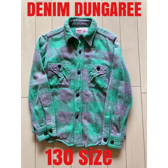 DENIM DUNGAREE(デニムダンガリー)の【130サイズ 中古】デニムダンガリー  ネルシャツ フランネル キッズ/ベビー/マタニティのキッズ服男の子用(90cm~)(その他)の商品写真