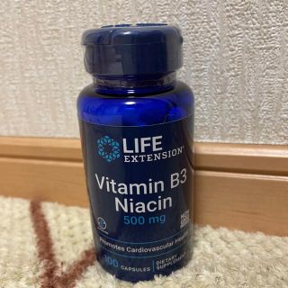 ライフエクステンション　ナイアシン500mg 100カプセル(ビタミン)