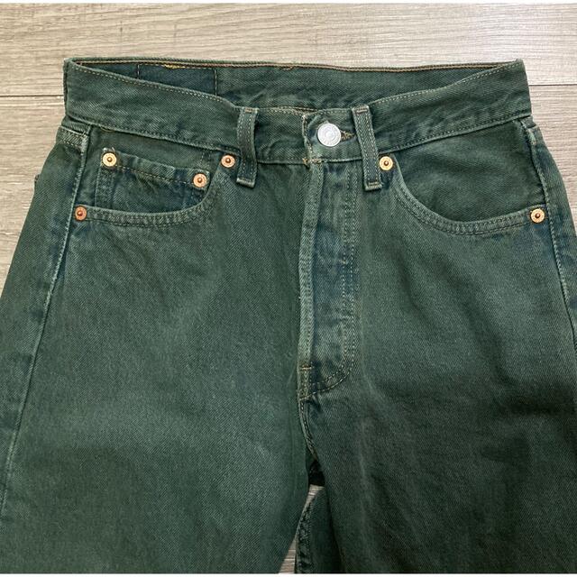 Levi's(リーバイス)のリーバイスアメリカ製 スチューデントモデル　グリーン デニムパンツ レディースのパンツ(デニム/ジーンズ)の商品写真