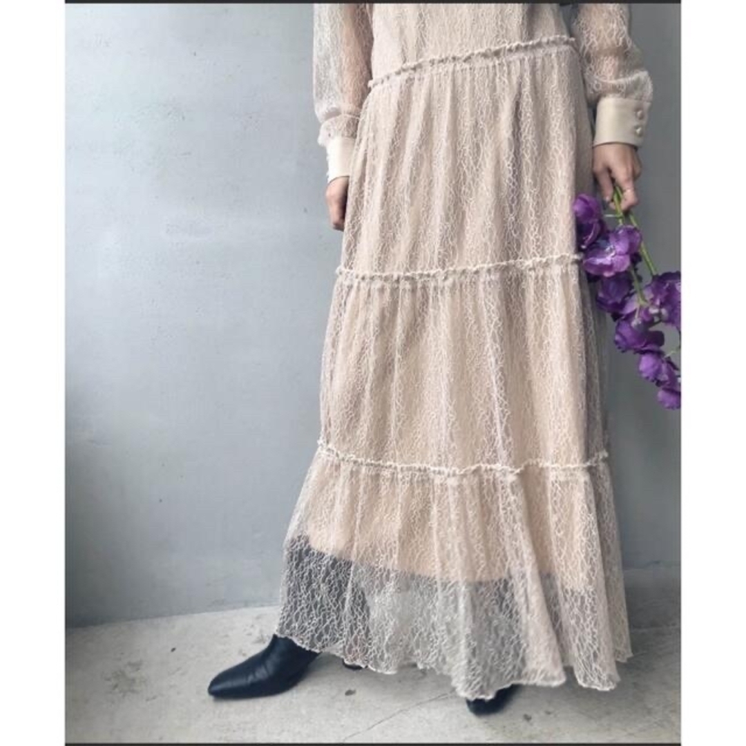 amerivintage SHIRRING SHEER DRESS