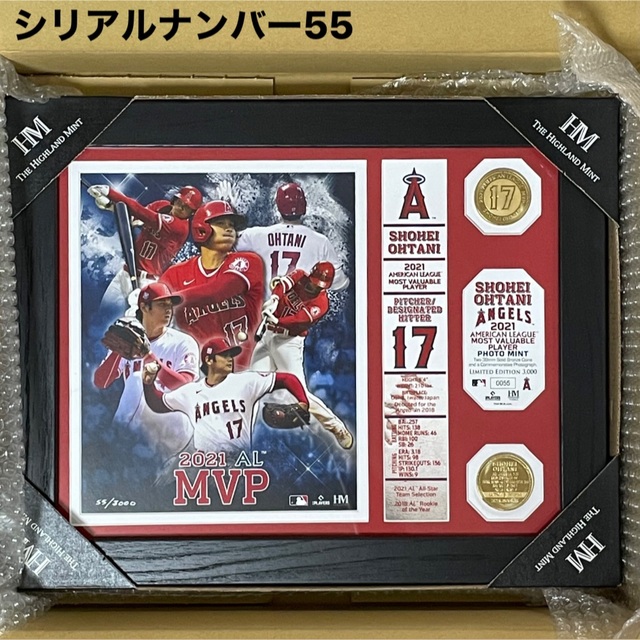 シリアルナンバー55】2021大谷翔平MVP 2コインフォトミント - 記念品