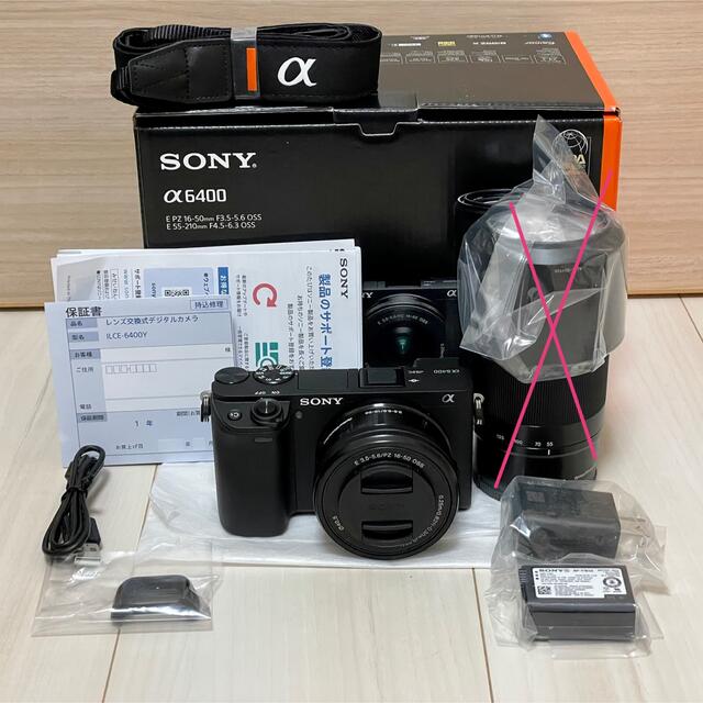 SONY(ソニー)のα6400 ILCE-6400L パワーズームレンズキット ブラック スマホ/家電/カメラのカメラ(ミラーレス一眼)の商品写真