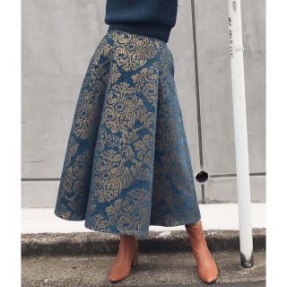 アメリヴィンテージ(Ameri VINTAGE)のamerivintage DAMASK DIMENSIONAL SKIRT(ロングスカート)