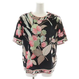 レオナール Tシャツ(レディース/半袖)の通販 100点以上 | LEONARDの 独特の素材 LEONARD レオナール M バック金ボタン コットントップス 半袖カットソー Tシャツ/カットソー(半袖/袖なし)