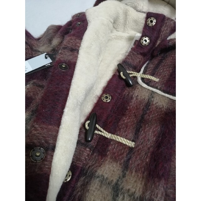 ☆新品・レディース☆【Bark バーク】ウール ダッフルコート ボルドー