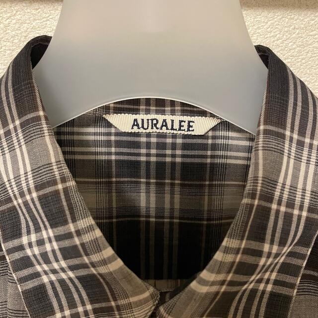 AURALEE(オーラリー)のAURALEE オーラリー ウールチェックシャツ SHIRTS 4 メンズのトップス(シャツ)の商品写真