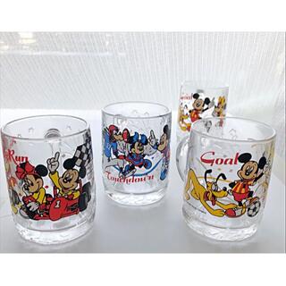 Disney - 昭和レトロ　ミッキー　コカコーラ　ジョッキグラスセット　4個