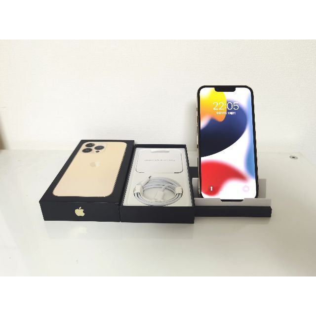 SIMフリー iPhone13 Pro 128GB ゴールドAppleCare+