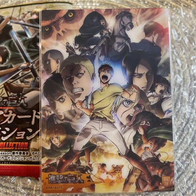 進撃の巨人 セリア Seria クリアカード まとめ売り スリーブ付きの通販