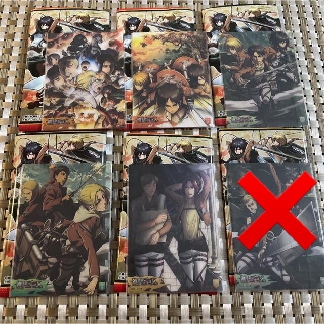 進撃の巨人 セリア Seria クリアカード まとめ売り スリーブ付き | フリマアプリ ラクマ