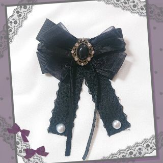 ハンドメイド　🎀量産型リボン  ブローチ🎀(コサージュ/ブローチ)