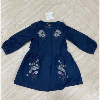 ベベ(BeBe)のBeBe  デニム　ワンピース　新品　未使用　タグ付き(ワンピース)