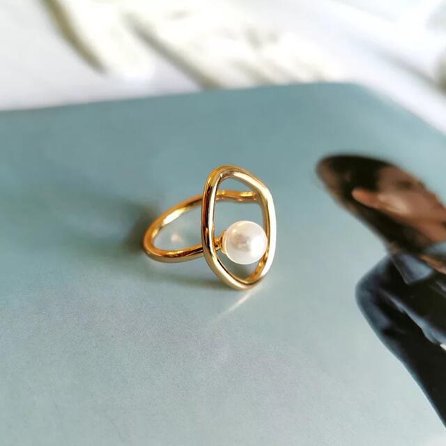 ZARA(ザラ)のOBAL Pearl RING 【Silver925】 ハンドメイドのアクセサリー(リング)の商品写真