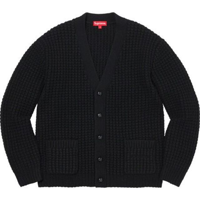 Supreme Waffle Knit Cardigan 黒