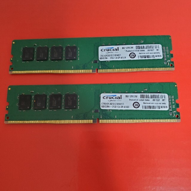 crucial メモリ　16GB (8x2) DDR4-2133