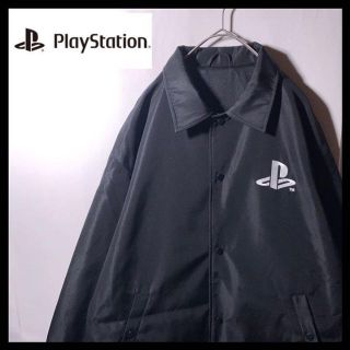 ジーユー(GU)の完売品 GU PlayStation プレイステーション コーチジャケット 黒(ナイロンジャケット)