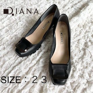 ダイアナ(DIANA)の【美品】DIANA ダイアナ 23cm パンプス ブラック バックル(ハイヒール/パンプス)