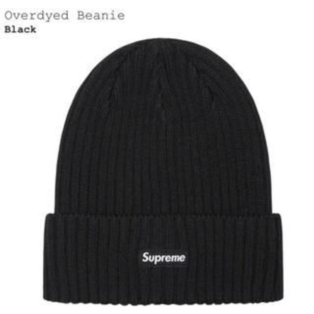 Supreme Overdyed Beanie blackニット帽/ビーニー