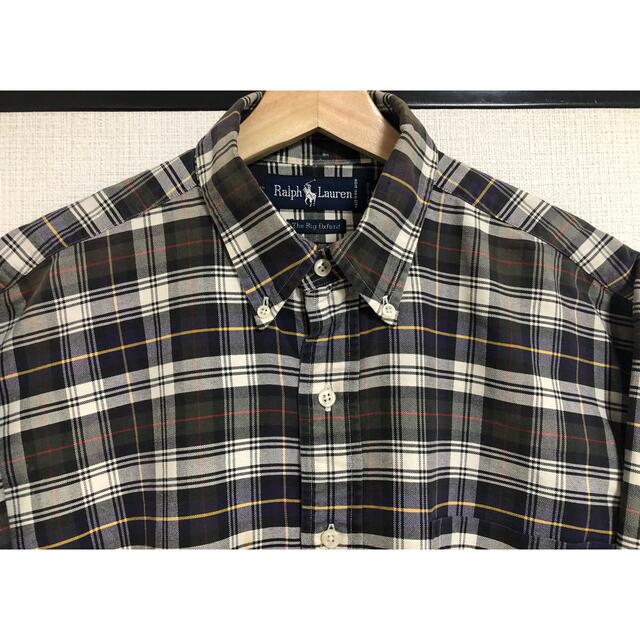 90s ポロ ラルフローレン BIG OXFORD SHIRT シャツ M 開襟