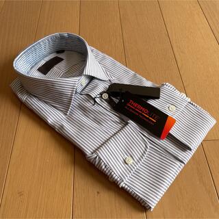 スーツカンパニー(THE SUIT COMPANY)のユニバーサルランゲージ長袖ドレスシャツ　L 41-82 新品ストライプ(シャツ)