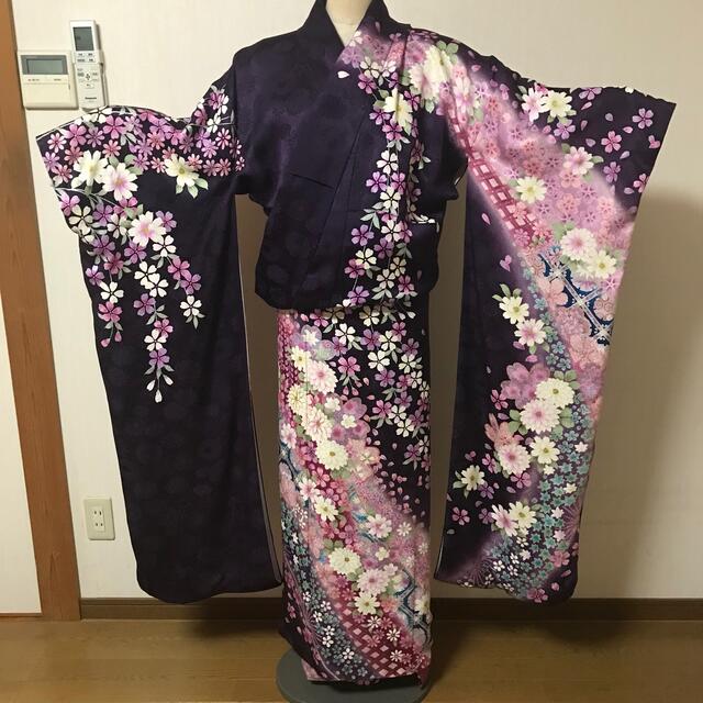 紫地に桜の花 金糸 在庫一掃 - coroi.mu